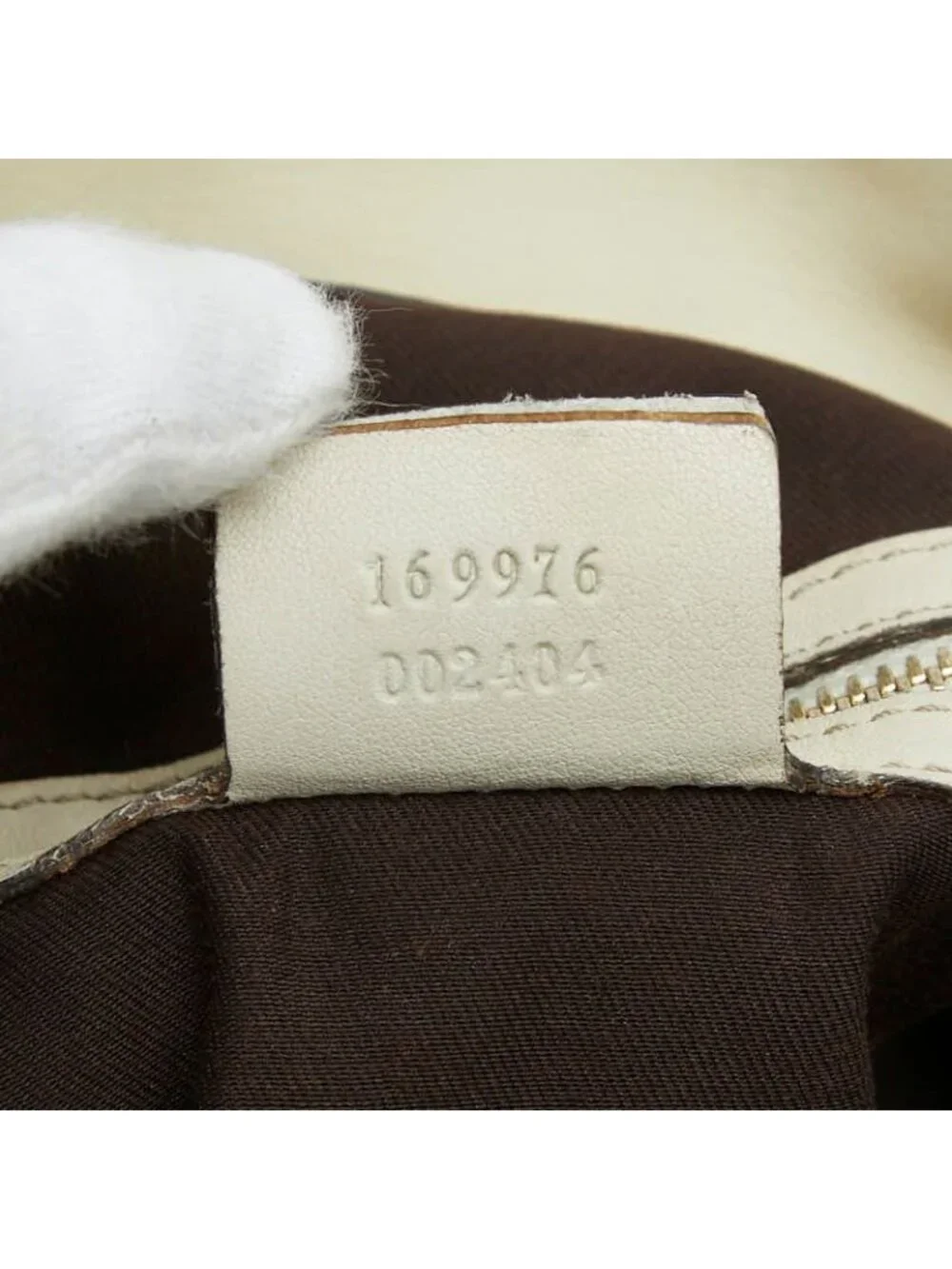 Gucci Shoulder Bag Beige Ivory Canvas Leather - Picture 7 of 8
